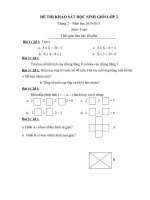 Đề thi khảo sát HSG môn Toán, tháng 2