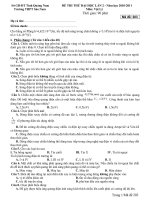 Đề thi thử VL mã đề 203