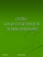 Bài giảng kế toán quản trị   chương 1  khái quát về kế toán quản trị trong doanh nghiệp
