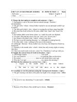 anh 9- kiểm tra 1 tiết