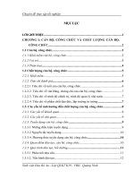 luận văn quản lý nhà nước một số GIẢI PHÁP NÂNG CAO CHẤT LƯỢNG cán bộ CÔNG CHỨC HUYỆN HOÀNH bồ