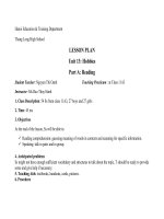 Giao an Reading Unit 13-Grade 11