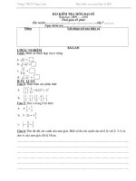 Bài kiểm tra môn Toán 7  BS1 KHI 10-11