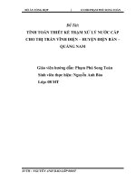 Tính toán thiết kế trạm xử lý nước cấp cho thị trấn Vĩnh Điện – Huyện Điện Bàn – Quảng Nam