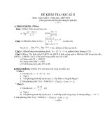 đề kiểm tra học kì II(đáp án -ma trận)