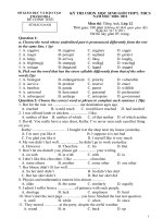 Đề thi HSG tiếng anh Thanh Hóa 2011