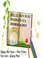 bài 51:Dẫn xuất halogen của hiđocacbon (nâng cao)