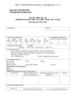 thuyết minh đề tài sinh viên