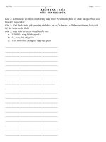 GA 10. KT 1 tiết bài 1 đến bài 4 đê1