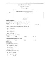 Bài kiểm tra môn số học 6  BS1 KHI 10-11