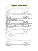 chuyên đề hidrocacbon chọn lọc