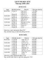 LỊCH THI HK II. NH 2010-2011