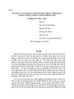 Tiểu luận TỔ CHỨC CÁC CƠ QUAN CHUYÊN MÔN THUỘC UBND QUẬN, HUYỆN, THỊ XÃ THUỘC THÀNH PHỐ HÀ NỘI ( NHIỆM KỲ 2010 – 2015)