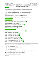 NHỮNG BÀI TOÁN CÓ SỬ DỤNG HẰNG SỐ CÀI ĐẶT TRONG MÁY TÍNH CẦM TAY