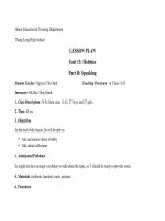 Giao an speaking Unit 13-Grade 11