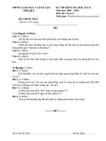 Đề thi HK II môn Lý