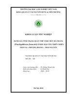 Đánh giá tình trạng quần thể Vooc đen má trắng (Trachypithecus francoisi) tại Khu bảo tồn thiên nhiên Thần Sa, Phượng Hoàng tỉnh Thái Nguyên