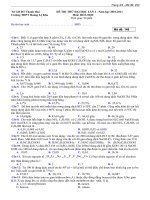 ĐỀ THI THỬ HOÁ CỰC HAY