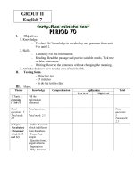 Đề kiểm tra 1 tiết Anh 7 số 3 (ĐỔi mới)