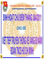 SINH HOAT CHI ĐOÀN CHỦ ĐIỂM THANG 3&2 NĂM 2011