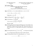 ĐỀ THI HSG LỚP 11-TỈNH THÁI NGUYÊN NĂM 2011