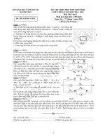 Đề thi HSG lý9 Tỉnh Hải Dương 2011