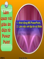 Làm quen với giáo án điện tử