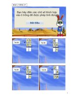 Ôn luyện Violympic lớp 1 vòng 17 cấp tỉnh