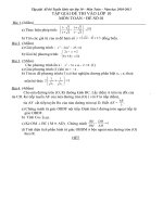 Đề luyện thi vào 10 (có ĐA)