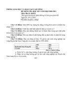 Đề thi Địa 9 - HKI