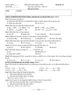 Đề kiểm tra hoa 8 tiết 60 2011(chuẩn)