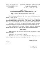 Quyết định ban hành quy định sử dụng phòng máy vi tính