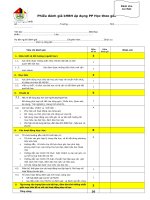 Phiếu đánh giá KHBH dạy học theo góc