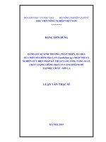 Đánh giá sự sinh trưởng, phát triển, ra hoa của một số giống địa lan (cymbidium sp ) nhập nội và nghiên cứu biện pháp kỹ thuật làm tăng năng suất, chất lượng giống địa lan vàng hoàng đế tại mộc châu   sơn la