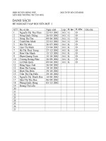 Kê hoạch kết nạp ĐV mới