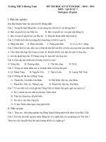 ĐỀ THI HKII( ĐÁP ÁN -MA TRẬN)