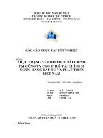 THỰC TRẠNG VỀ CHO THUÊ TÀI CHÍNH TẠI CÔNG TY CHO THUÊ TÀI CHÍNH II