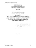 Tình hình Huy động vốn tại Ngân Hàng Phát Triển Nhà và Đồng Bằng Sông Cửu Long Phòng Giao Dịch Long Khánh_chi nhánh Đồng Nai