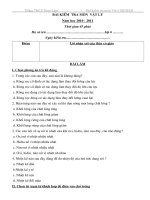 Bài kiểm tra môn vật lý 6 KHI 10-11