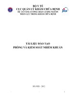 TÀI LIỆU đào tạo PHÒNG và KIỂM SOÁT NHIỄM KHUẨN năm 2012