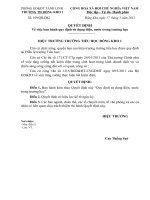 Quyết định ban hành quy định sử dụng tiết kiệm điện nước