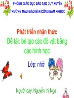 Bé tạo các đồ vật bằng các hình học