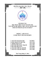 BÀI BÁO CÁO HỌC PHẦN TRUY XUẤT NGUỒN GỐC “XÂY DỰNG HỆ THỐNG TRUY XUẤT NGUỒN GỐC CHO SẢN PHẨM GẠO XUẤT KHẨU”