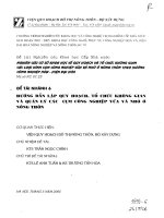 Nghiên cứu cơ sở khoa học về quy hoạch và tổ chức không gian các loại hình cụm công nghiệp vừa và nhỏ ở nông thôn theo hướng công nghiệp hóa - hiện đại hóa  hướng dẫn lập quy hoạch, tổ chức không gian và quản lý các cụm công n