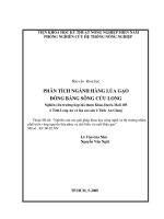 báo cáo khoa học nông nghiệp  Nghiên cứu các giải pháp khoa học công nghệ và thị trường nhằm phát triển vùng nguyên liệu phục vụ chế biến và xuất khẩu gạo