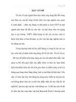 Phân tích thực trạng và đề xuất giải pháp nâng cao hiệu quả dạy học phần mềm word trên phòng máy tính