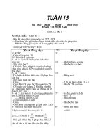 Giáo  án toán lớp 5 tuần 15