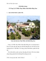 Báo cáo đánh giá về trình độ, công nghệ sản xuất tại Công Ty Cổ Phần Thực Phẩm Xuất Khẩu Đồng Giao