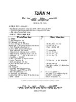 Giáo  án toán lớp 5 tuần 14