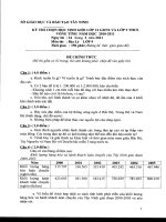 Đề thi học sinh giỏi vòng Tỉnh năm học 2010-2011- môn Địa